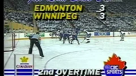Winnipeg Jets Dave Ellett Scores In 2OT 1990 HIGH ...