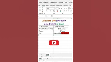 How to Calculate Loan EMI in MS Excel | Loan EMI Calculator in Excel  #excel_nagari  #exceltips