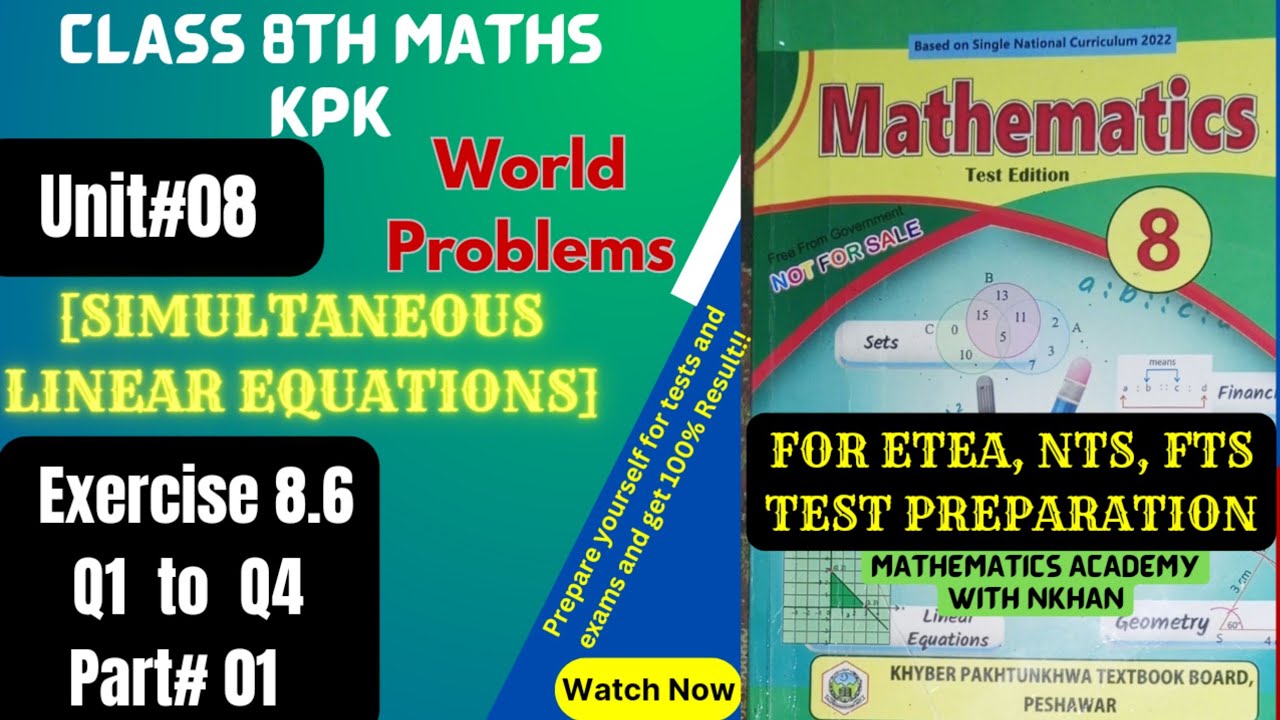class 8 maths unit 8 exercise 8.6 part 1 - YouTube