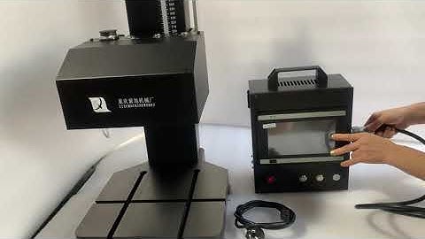 How to use our desktop pneumatic dot peen marking machine with split Thorx-6 touchscreen controller.
