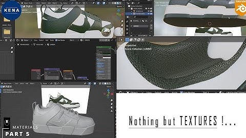Part Five - Texture a shoe in Blender.