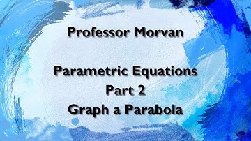 Math 142, 8.6 Part 2, Graph a Parabola