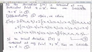 Differentiation using divided difference table