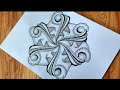 Pattern 807|Zentangle art|Zendoodle art|Floral art|learn to draw|Easy art|Art tutorial|freehand art