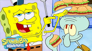 60 MINUTES of SpongeBob Working at the Krusty Krab! 🍔 | @SpongeBobOfficial