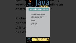 Abstract class | Java programming #shorts #viral #omishatech #ytshorts #java #programming