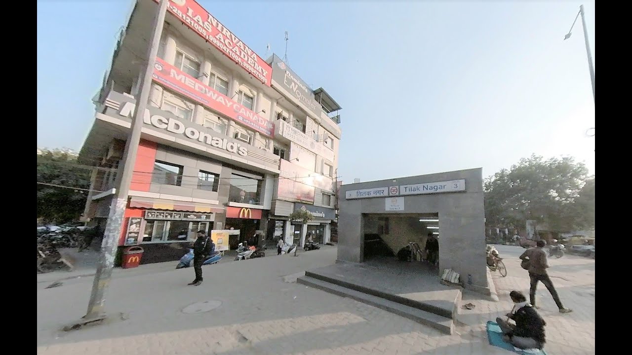 Tilak Nagar Metro Station to Jail Road Furniture Market (Virtual Walk