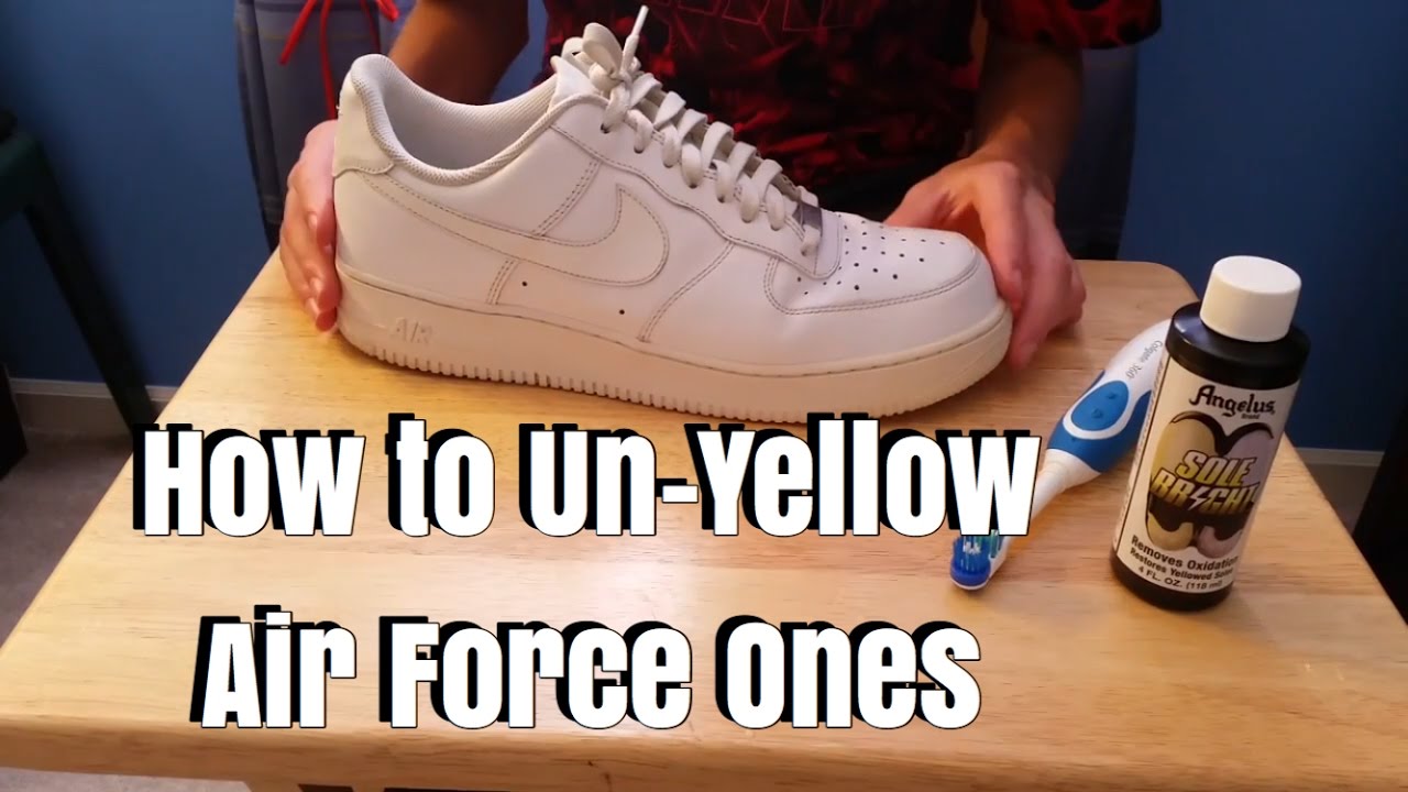 how to remove yellow from air force ones