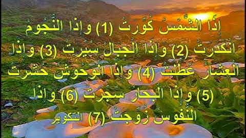 الشيخ عبد الخالق عطية - سورة التكوير