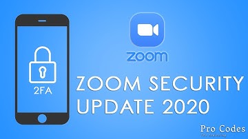 How To Enable Zoom Two Factor Authentication | New Update 2020 September | Pro Codes
