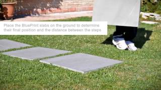 Installation of the EVOKE tiles onto a grass substrate