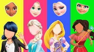 Wrong Face Colors Disney Princess Else Miraculous Ladybug Cinderella Finger Family Rhymes