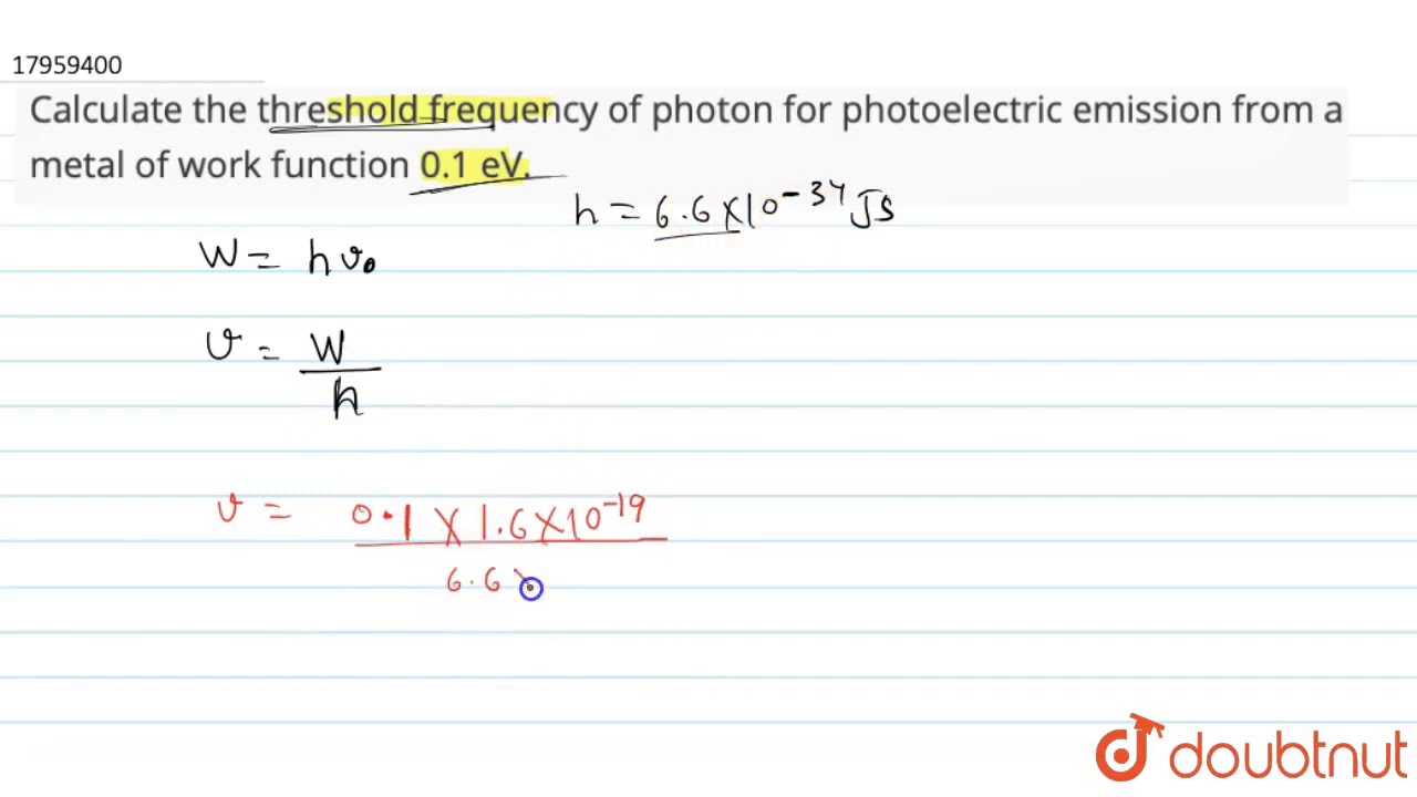 Threshold frequency