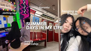 [vlog] First couple days of SUMMER (internship, hanging w friends, Toronto, clothing hauls &amp; more)