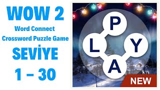 WOW 2 Seviye 1-30 Cevapları Word Connect Crossword Puzzle Game (By  ORIGAME) screenshot 3