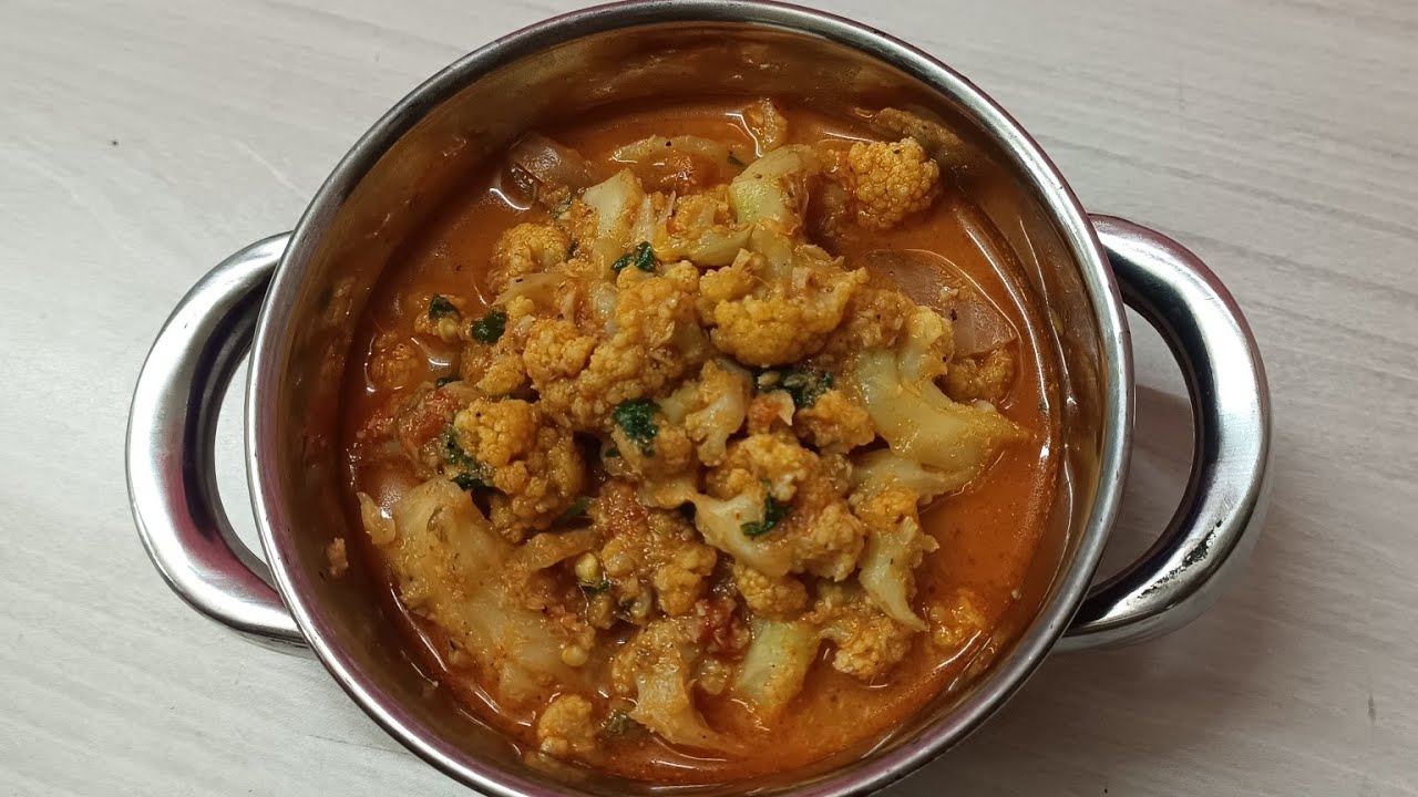 cauliflower gravy cauliflower gravy in tamil spicy cauliflower