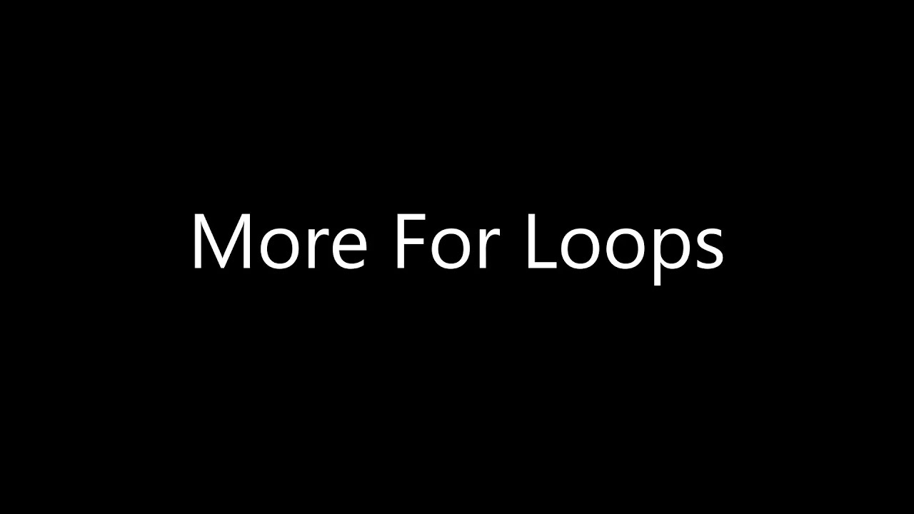 Arduino - Loops 3 - More For Loops (old version) - YouTube