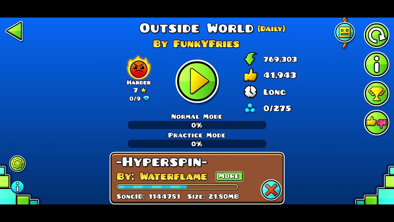 Trying to complete the daily level in geometry dash - YouTube