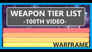 Weapon Tier List - 100th Video! - Warframe - 2024