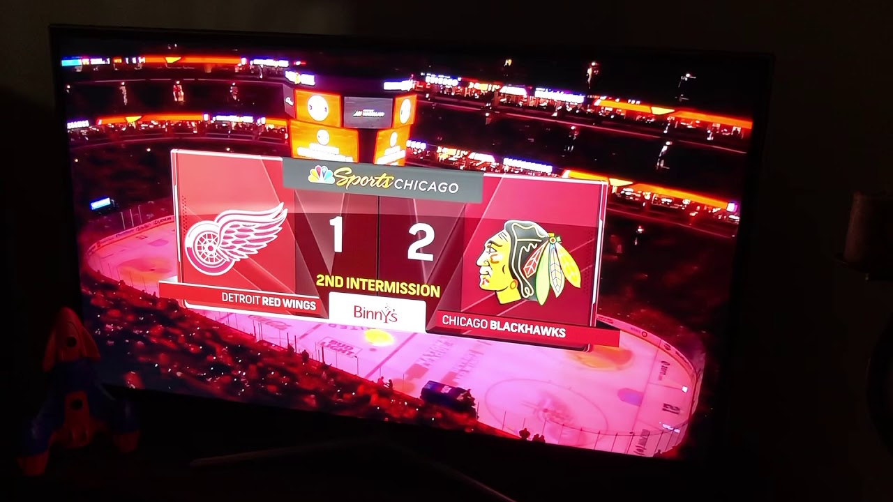 On first tv debut with Adam Burish for Chicago Blackhawks