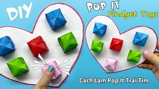 Cách làm Pop It hình Trái Tim | DIY Viral TikTok Pop It Fidget Toy At Home | Liam Channel