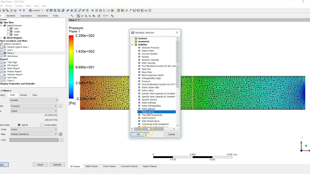 Thermal simulation of water through a pipe using Ansys CFX - YouTube