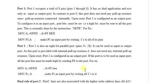 8051 Theory 21 - Port 1
