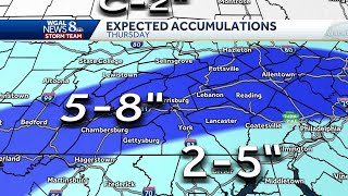 Central Pennsylvania weather: Half a foot of snow expected in some spots