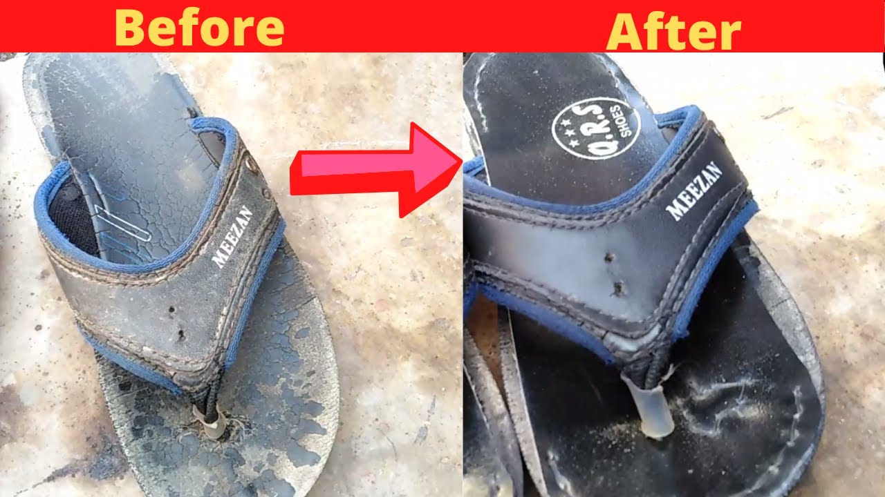 how to repair chappal | chappal repairing | How to Repair Slippers ...