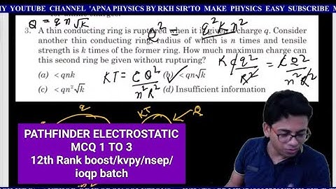 PATHFINDER ELECTROSTATIC FROM MCQ 1 TO 3