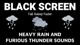 Stop Overthinking to Fall into Deep Sleep Instantly with Heavy Rain & Intense Thunderstorm