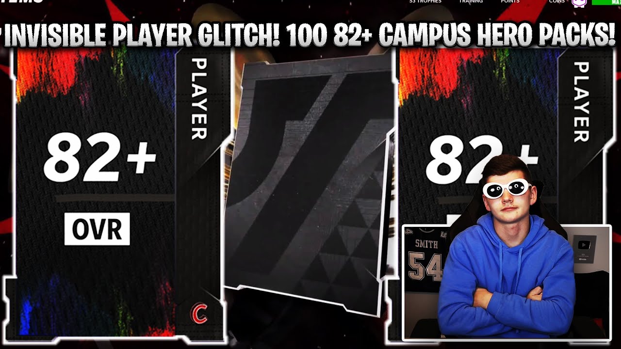 THE INVISIBLE PLAYERS GLITCH! 100 82+ CAMPUS HERO PLAYER PACKS! | MADDEN 21 ULTIMATE TEAM