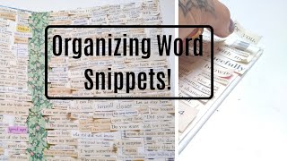 DIY | Organize and Store Word Snippet Ephemera for Junk Journals | Tutorial
