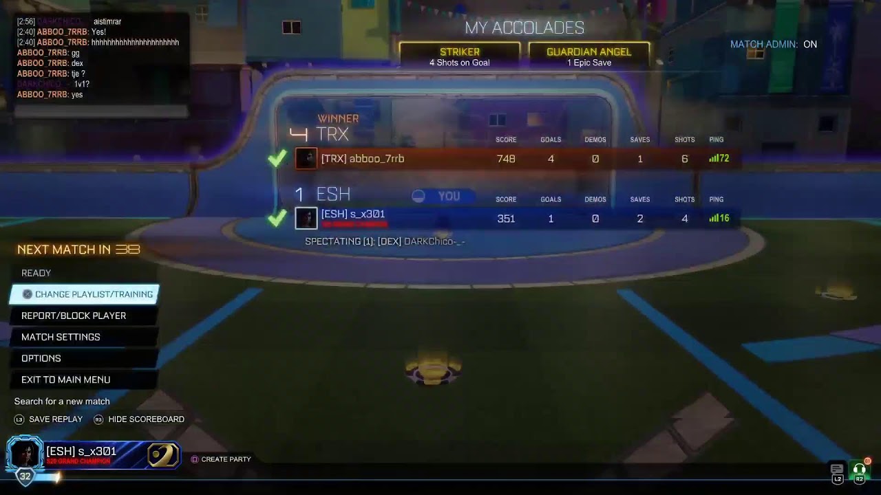 مباراه الروئساء ضد trx