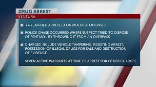 Ventura man arrested on multiple offenses Saturday morning