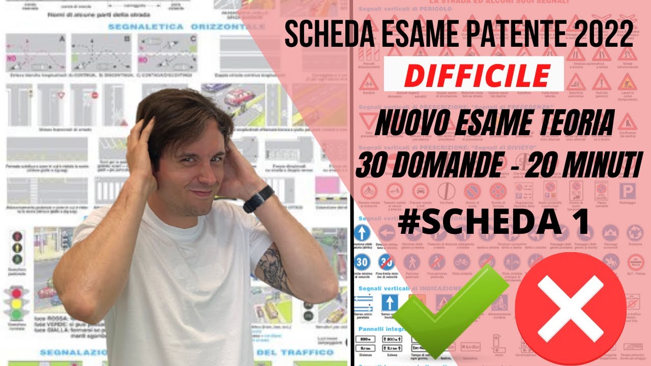 Scheda esame patente B livello difficile - autoscuola serena - Marco zennaro