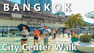 Thailand, Central Bangkok Street life Walk 4k