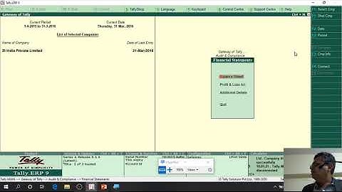 Tally As An Audit Tool -  Other Tally Features