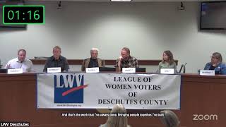 4/20/2026 - LWV Deschutes County Commissioner Candidate Forum