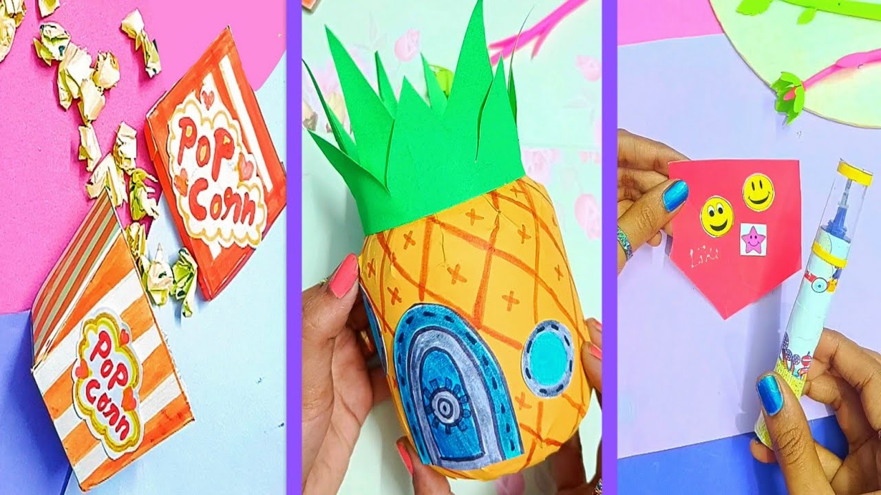 Cute paper craft ideas/how to make glue pen/art and craft #diy ...