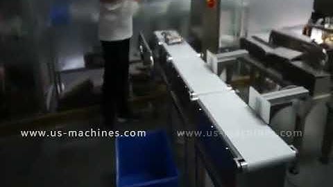 Food bag pouch weight checking sifting sorting machine testing video