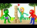 Superhero Babies Playing With Sand And Making Sand Figures ❤ Play-Doh Cartoons For Kids