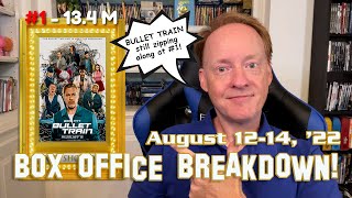 The Box Office Breakdown for the Weekend of August 12-14, 2022! Bullet Train still cruising at #1!
