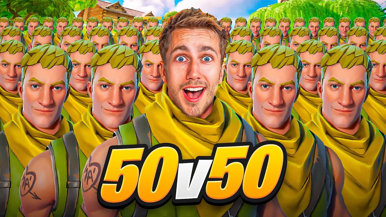 MINIMINTER PLAYS 2+ HOURS OF 50v50 FORTNITE (FULL VOD)