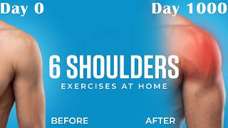 🔥 6 SHOULDER EXERCISES FOR WIDER, STRONGER DELTS 💪 | Home Workout#shoulder #homeworkout