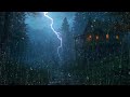 Rain Sounds at a Cozy Mountain Cabin (No Ads) 🌧️ Rain Sounds Atmosphere for Deep Night Sleep &amp; Rest