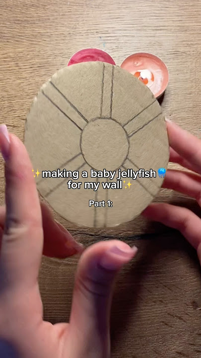 🪼🥹🪼 Making a baby JELLYFISH for my wall 🐬 Cardboard Craft | DIY Shark Tutorial #cardboard #diy