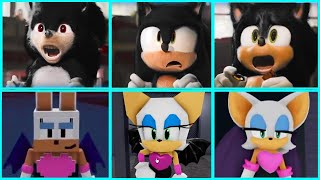 Sonic The Hedgehog Movie DARK SONIC vs ROUGE THE BAT Uh Meow All Designs Compilation 2