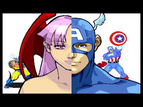 Marvel vs Capcom 1 ( Arcade ) - Lilith / Captain America Playthrough ( Aug 21, 2018 )
