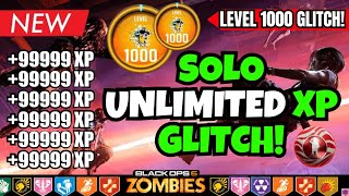 NEW SOLO Unlimited XP Glitch BO6! (Easy LEVEL 1000 XP GLITCH) NO REQUIREMENTS! BO6 ZOMBIES GLITCH